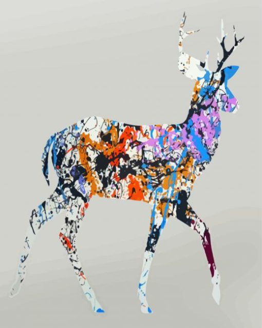 Colorful Modern Deer Diamond Painting
