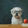 Dog Wearing Glasses Diamond Paintings