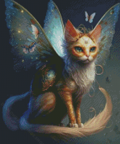 Elf Cat With Wings Diamond Paintings