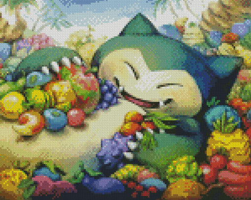 Happy Snorlax Diamond Paintings