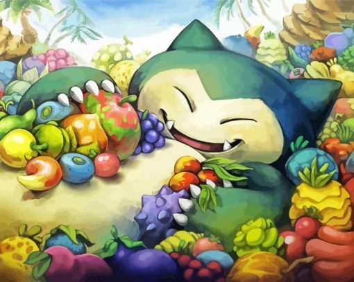 Happy Snorlax Diamond Painting