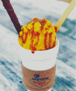 Mango Snow Cone Diamond Paintings