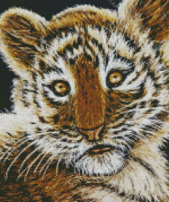 Sweet Baby Face Tiger Art Diamond Paintings