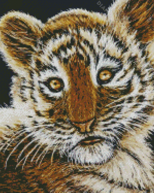 Sweet Baby Face Tiger Art Diamond Paintings