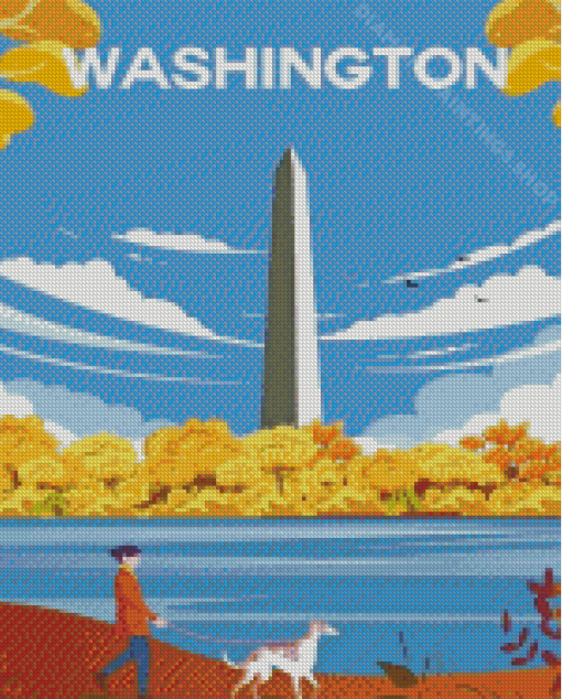Washington Monument Poster Diamond Paintings