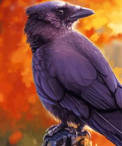 Common Raven Bird Diamond Painting