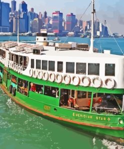 Hong Kong Ferry In Water Diamond Painting