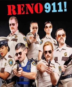 Reno 911 Comedy Series Poster Diamond Painting