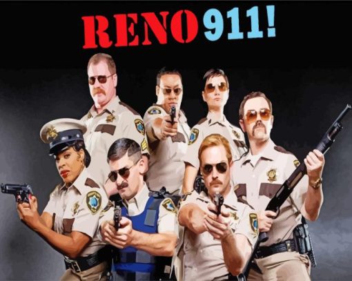 Reno 911 Comedy Series Poster Diamond Painting