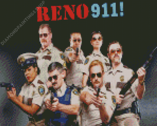 Reno 911 Comedy Series Poster Diamond Paintings