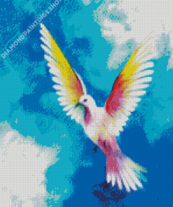 White Flying Pigeon Diamond Paintings