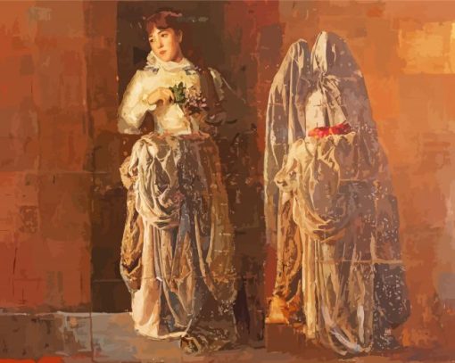 Woman In White By Mersad Berber Diamond Painting