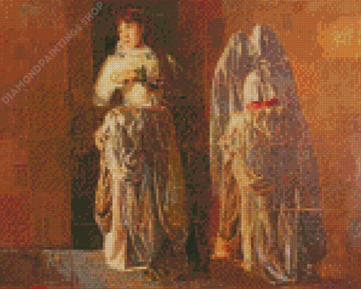 Woman In White By Mersad Berber Diamond Paintings