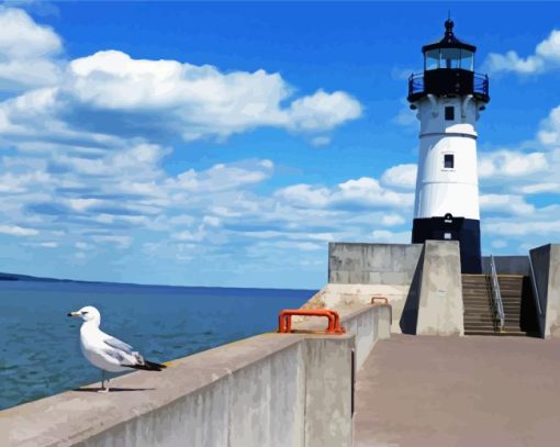 Canal Park Lighthouse Diamond Painting