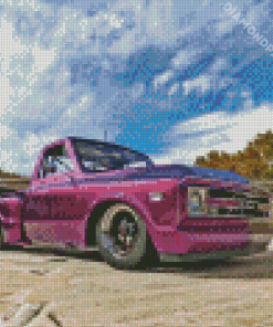 Candy Purple Truck Diamond Paintings