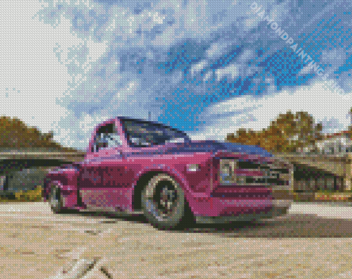 Candy Purple Truck Diamond Paintings