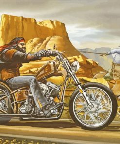 Motorcycle And Horse Art Diamond Painting