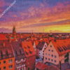 Nuremberg Germany City At Sunset Diamond Paintings