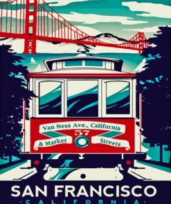San Francisco California Tramway City Diamond Painting