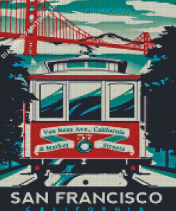 San Francisco California Tramway City Diamond Paintings