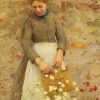 Woman With Flowers Henry Scott Tuke Diamond Painting