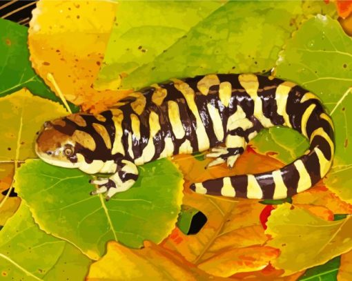 Barred Tiger Salamander Diamond Painting