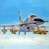 F 16 Fighting Falcon In The Sky Art Diamond Painting