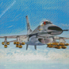 F 16 Fighting Falcon In The Sky Art Diamond Painting