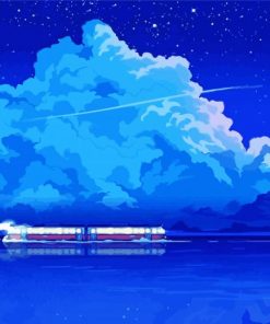 Studio Ghibli Spirited Away Train Ride At Night Diamond Painting