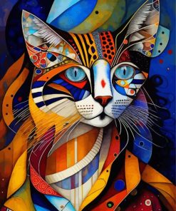 Cubism Abstract Cat Diamond Painting