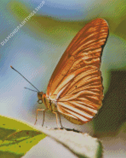 Peach Butterfly Diamond Painting