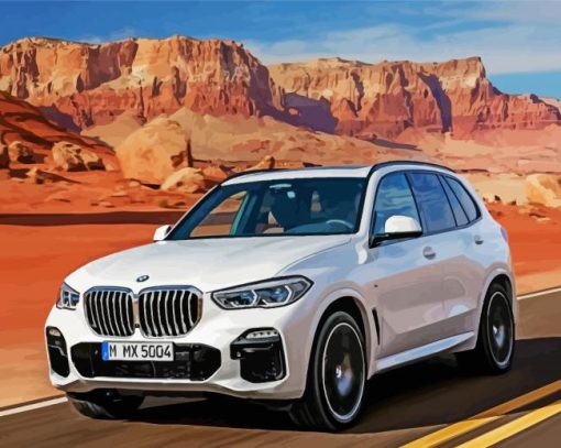 White BMW X5 Diamond Painting