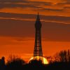 Blackpool Tower Sunset Silhouette Diamond Painting