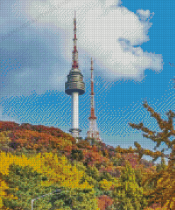 Seoul Namsan Tower Diamond Painting