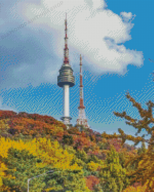 Seoul Namsan Tower Diamond Painting