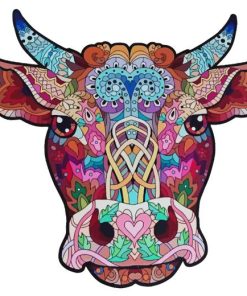 Colorful Mandala Cow Diamond Painting