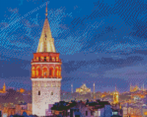 Istanbul Galata Tower Diamond Painting