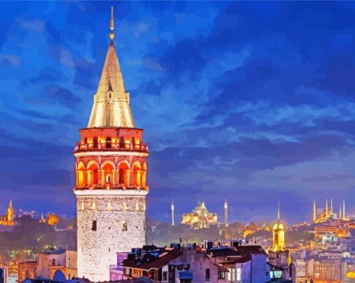 Istanbul Galata Tower Diamond Painting