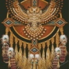 Native Indian Owl Mandala Diamond Painting