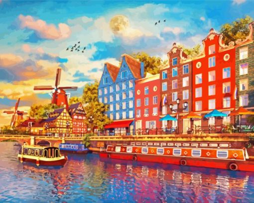 Amsterdam Canal Diamond Painting