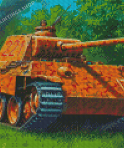 Tank Panther World War II Diamond Painting