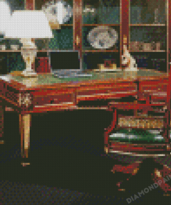 Brown Vintage Office Desk diamond painting