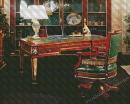 Brown Vintage Office Desk diamond painting