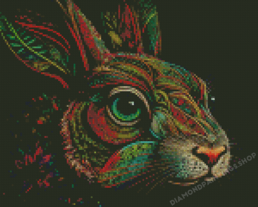 Colorful Mandala Rabbit Diamond Painting