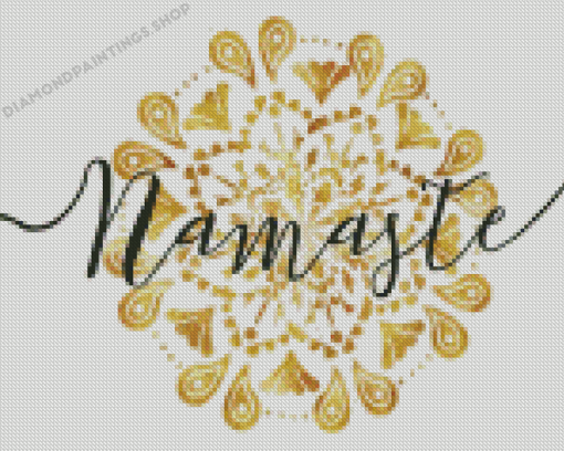 Gold Mandala Namaste Diamond Painting