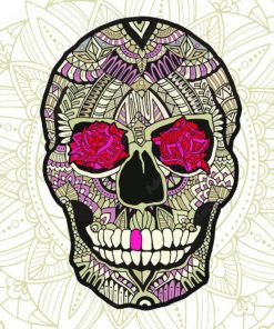 Mexican Sugar Mandala Skull Diamond Painting