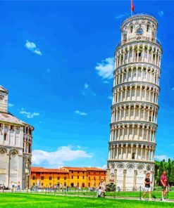 Pisa Tower diamond painting