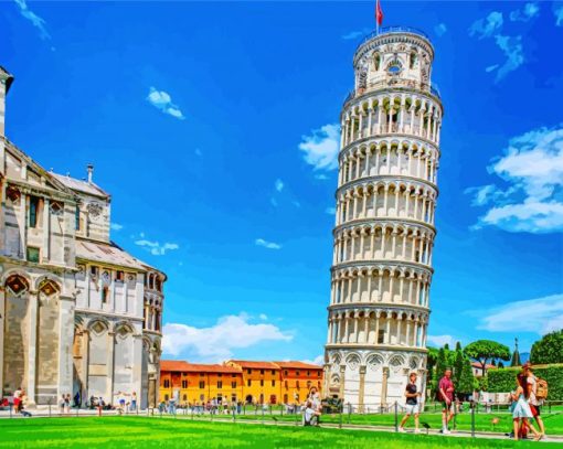 Pisa Tower diamond painting