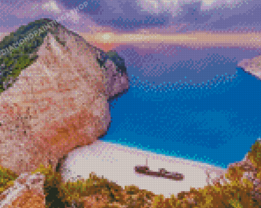 Sunset Navagio Zakynthos Diamond Painting