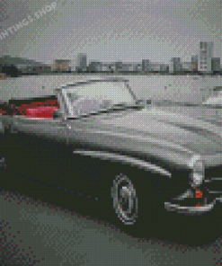 Vintage Grey Mercedes Roadster Diamond Painting